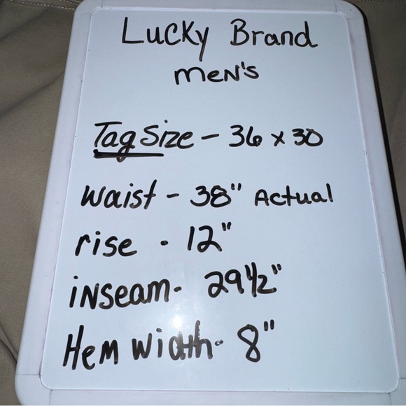Lucky Brand 121 Slim Straight Khaki Pants Mens 36x30 Stretch Tan - Picture 9 of 9